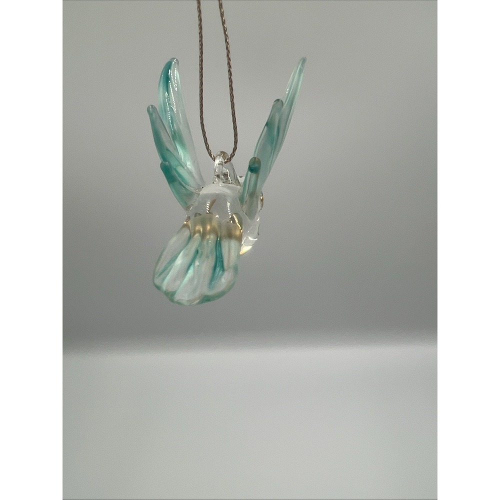Hummingbird Ornament Glass Green Teal Figurine Crystal‎ Hanging Bird Christmas - Picture 8 of 8